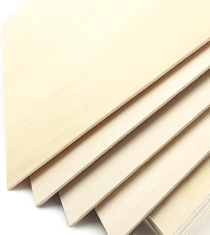 20 Pack Wood Sheets 5.9 x 3.9 x 0.08 Inch Basswood Sheets Unfinished Balsa Wood - Image 2