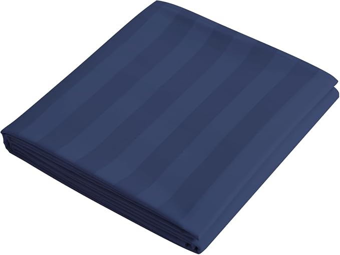 Flat Sheet Only Full Size, 400 TC 100% Egyptian Cotton Flat Sheet Striped by ShunjieHome