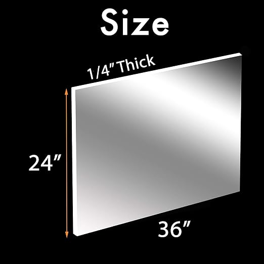 CALPALMY 24 x 36 Clear Acrylic Sheet Plexiglass 1/4" Thick; Use - Image 3