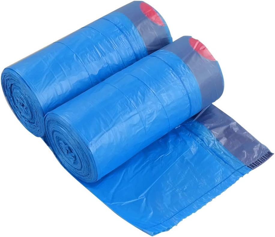 5 Gallon Small Garbage Bag, Blue Drawstring Trash Bag, 110 Counts