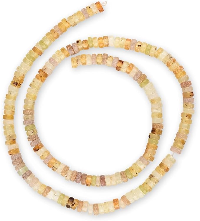 180pcs 4x2mm Natural Yellow Aventurine Heishi Disc Rondelle Spacer Semi - Image 5