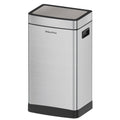 8 Gallon Stainless Steel Garbage Can with Removable Inner Bucket,30L Kitchen Trash Can with Press Top Lid(Brushed Gray)