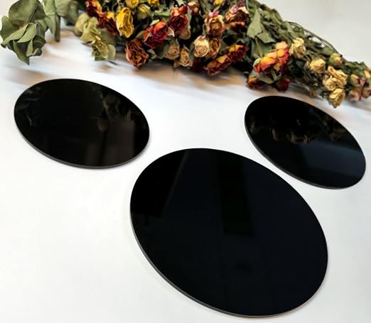 Set of 20 0.5 inch Black Acrylic Discs Acrylic Circle Blanks, 1/8" Thick Round - Image 8