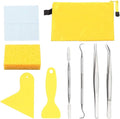 SPEEDWOX 9PCS Mosaic Tools and Supplies Beginners Set 2 Scrapers 2 Tweezers 1 by SPEEDWOX