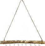 2 Pcs Decorative Floating Wall Shelves Coat Hooks Driftwood Branch Hook Branch - Image 3
