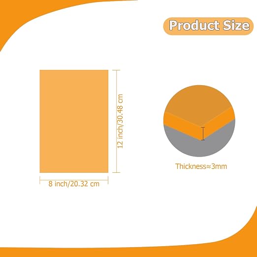 2 Pack 8'' x 12'' Translucent Orange Acrylic Sheet, 3mm Thick Acrylic - Image 2