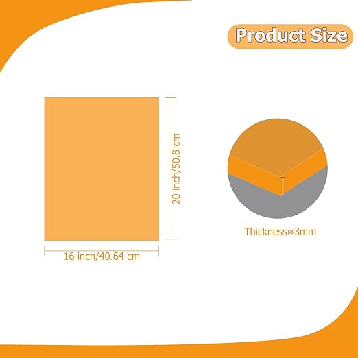 2 Pack 16'' x 20'' Translucent Orange Acrylic Sheet, 3mm Thick Acrylic Plastic - Image 2