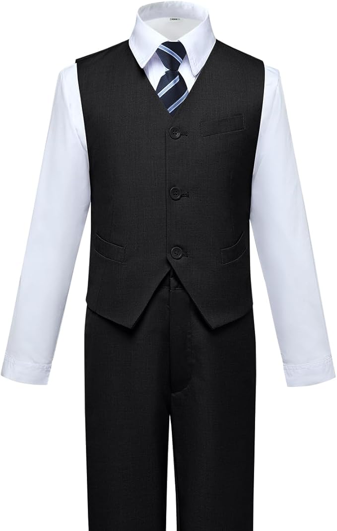 Visaccy Boys Suits Slim Fit Dress Clothes Ring Bearer Outfit