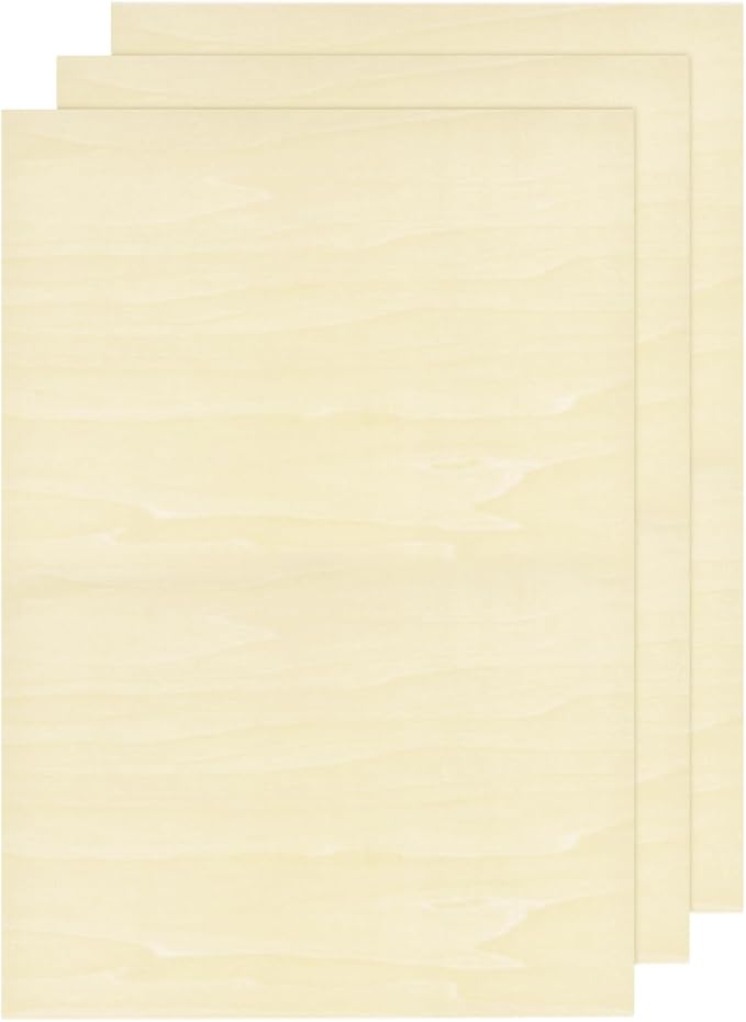 MECCANIXITY 3pcs Basswood Sheets 18 x 12 x 5/32 Inch Unfinished Wood Boards by MECCANIXITY