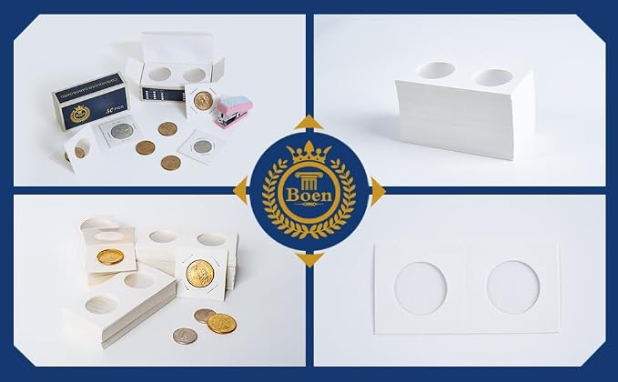 Boen 300PCS Coin Flips in 6 Sizes Cardboard Coin Holders - Image 5
