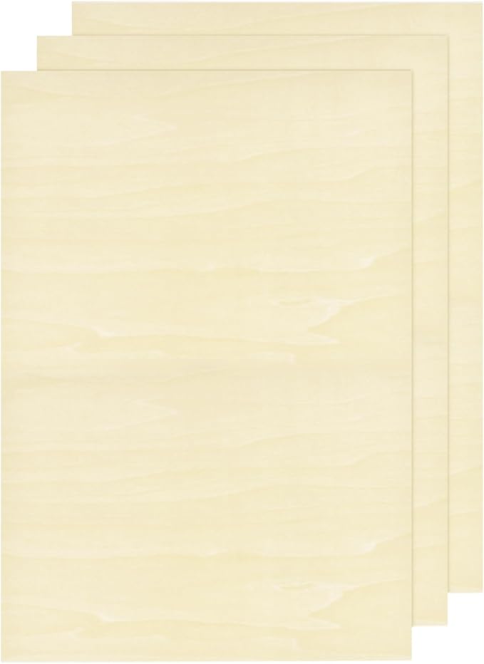 MECCANIXITY 3pcs Basswood Sheets 18 x 12 x 5/16 Inch Unfinished Wood Boards by MECCANIXITY