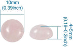 FASHEWELRY 50Pcs Natural Rose Quartz Cabochons Flat Back Gemstone Cabochons - Image 6
