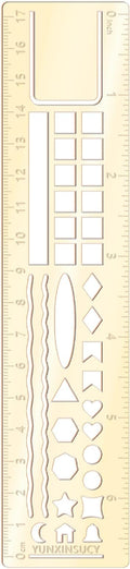 Metal Bookmark Ruler for Journals, Habit Tracker, Drawing Measuring Tools by Unknown