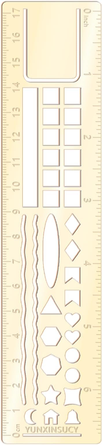 Metal Bookmark Ruler for Journals, Habit Tracker, Drawing Measuring Tools by Unknown