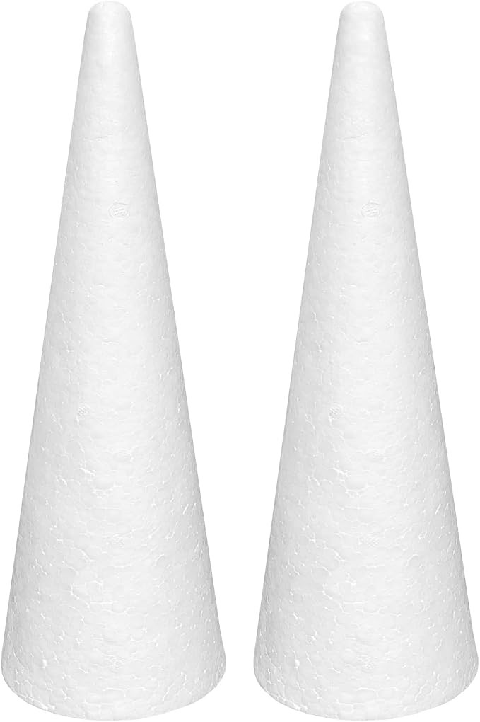 Crafjie Foam Cones for DIY Arts and Crafts, for DIY Home Craft Project by TumblerHome