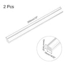 MECCANIXITY 2pcs Acrylic Square Rods 19/32" x 10" Clear Acrylic Dowel Rods - Image 2