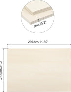 MECCANIXITY 3pcs Basswood Sheets 8 x 11.7 x 3/16 Inch Unfinished Wood Boards - Image 2