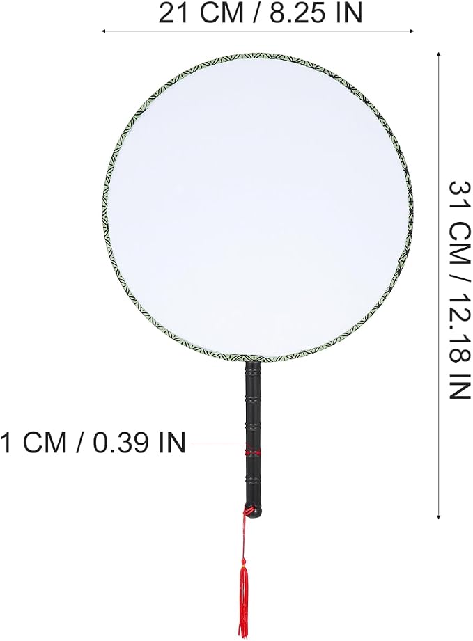 Healifty 10 Pcs Blank Round Hand Fans - Image 3