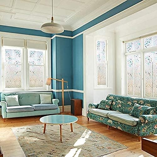 Window Film Stained Glass Frosted Decoration Art Window Privacy Film Static - Image 9