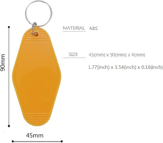 10pcs Blank Hotel Keychains Bulk Vintage Motel Keychain Vinyl HTV printing - Image 2