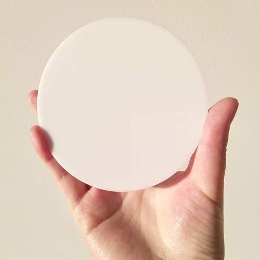 Set of 20 White Acrylic Discs, 1/8" Thick Round Transparent Circle Blanks by ACFENG