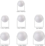 DIYASY 100 Pcs 2-8cm White Smooth Foam Balls - Image 3