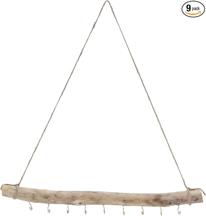 MECCANIXITY 15'' Driftwood Wall Hanging, Driftwood Jewelry Hanger Decorative by MECCANIXITY