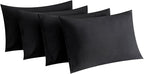 MINIPANDA Black King Size Pillow Cases Set of 4 by Unknown