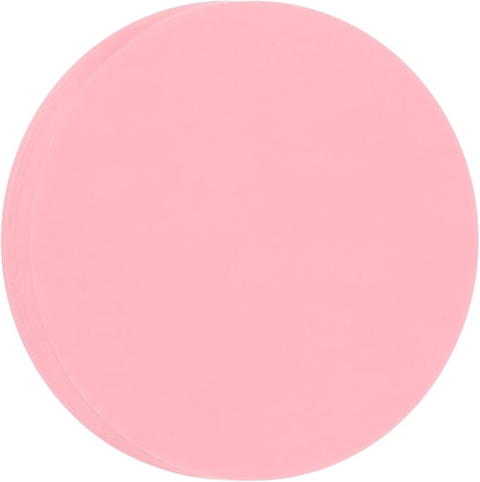 MECCANIXITY 60 PCS Pink Color Circle Cutouts Paper 7 Inch Round Card Stock by MECCANIXITY
