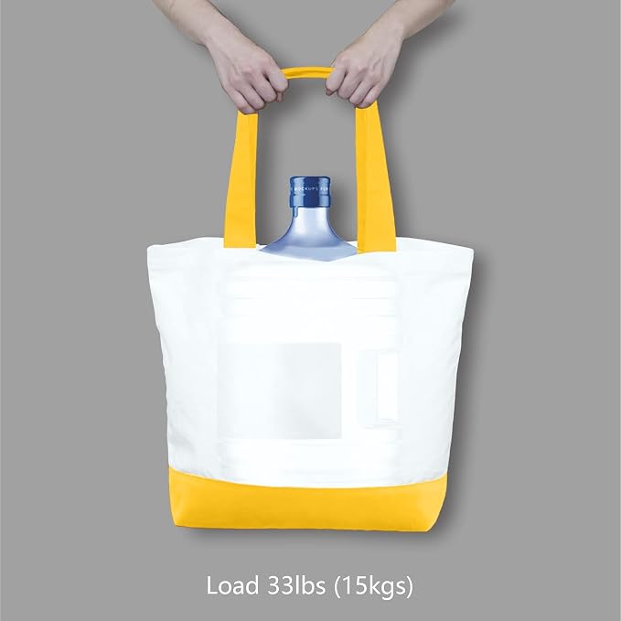 TOPDesign 3-Pack Super Strong Large 12oz Cotton Canvas Tote Bags, Reusable - Image 6