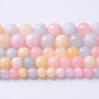 36pcs 10mm Natural Stone Morganite Beads Round Loose Beads by NaturalStoneBeads