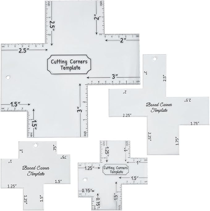 INFUNLY 4 Pcs Box Corner Template - Image 2
