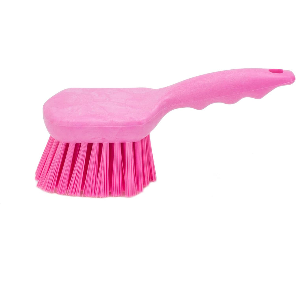 SPARTA 40541EC26 Plastic Scrub Brush, Utility Brush, Kitchen Brush With Hanging Hole For Cleaning, 8 Inches, Pink