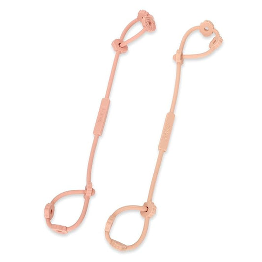 Toy Safety Straps, Socub Silicone Adjustable Baby Pacifier Teether Straps, 2pcs Toddler Toy Bottle Harness Straps for Strollers, High Chair, Cribs, Bags, BPA Free, Muted, Apricot