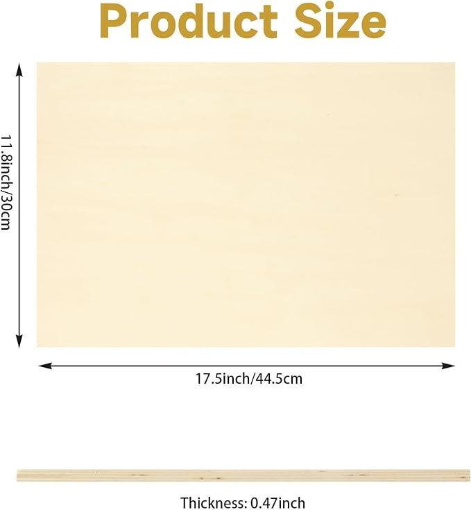 8 Pack Basswood Sheets for Crafts - Image 2