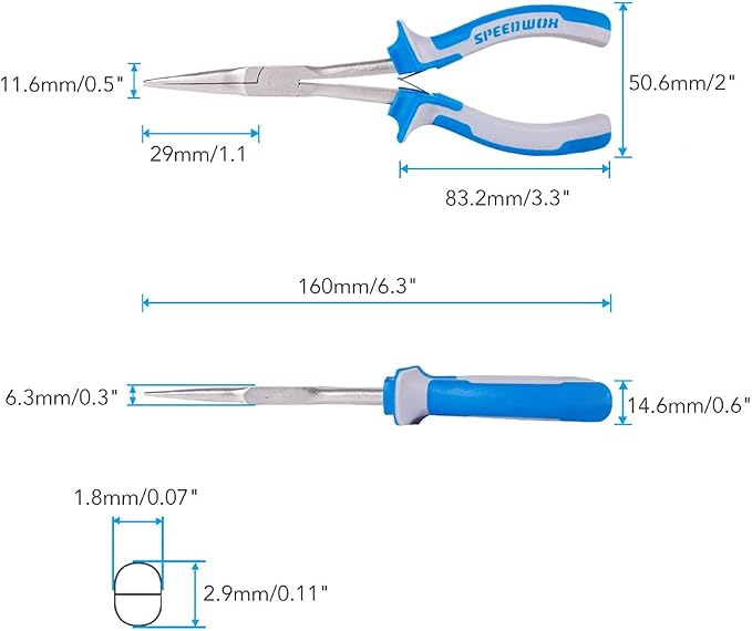SPEEDWOX 6 Inches Long Reach Slimline Flat Nose Pliers - Image 6