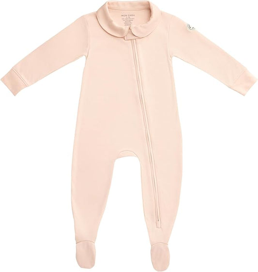 MON CHOU Baby Footie Pajama - Luxuriously Soft Pima Cotton Baby Sleepers - Organic Cotton Pajamas - Premium Newborn Onesie