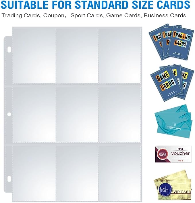 400 Pack 9 Pocket Page Protectors, Sooez Trading Card Sleeves - Image 2