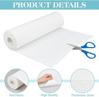 BENECREAT 118x15.7inch Felt Roll, Floral White Craft Felt Fabric, 2mm Thick - Image 4