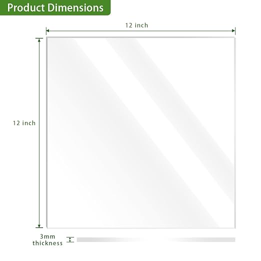 Lesnlok 12 x 12 Frosted Acrylic Sheet 1/8 inch Thick 3mm 2 Piece Bouble Sided - Image 2