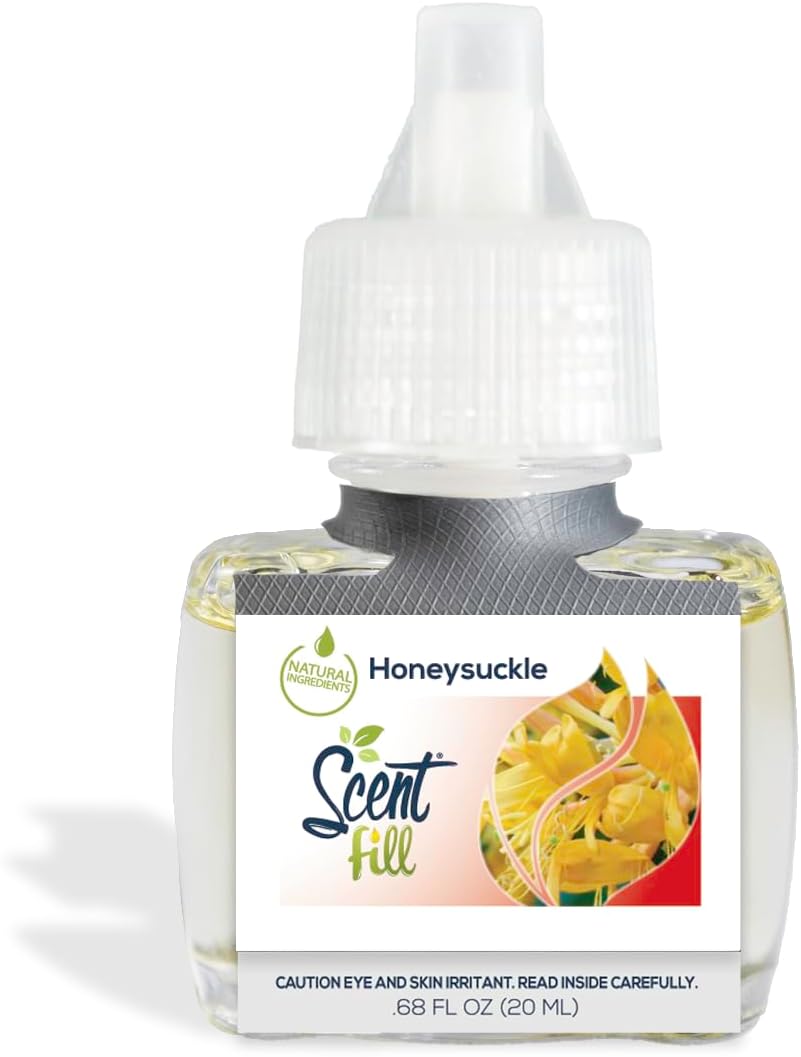 Scent Fill Honeysuckle Plug in Air Freshener, 4 Scented Oil Refills
