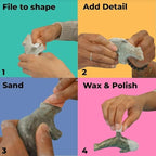 STUDIOSTONE CREATIVE DIY Arts & Crafts Carving Kit Kids Adults Bear Sculpture - Image 3