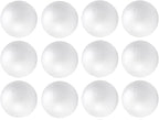 Crafjie Craft Foam Balls 2.75 Inches in Diameter 12-Pack, Smooth Polystyrenets by Crafjie