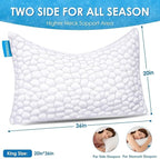 Side Sleeper Pillow for Adults, King Size Cooling Pillow for Neck and Shoulder - Image 2