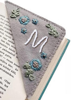 MOTEERLLU Personalized Hand Embroidered Corner Bookmark by MOTEERLLU