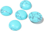 20pcs 16mm Natural Stone No Hole Turquoise Semicircle Smooth Cabochons Beads by 2TTFishoo