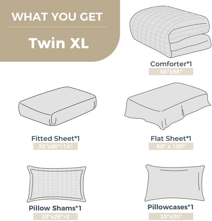 HYMOKEGE Red & Black Twin XL Comforter Set Seersucker 5 Pieces, All Season - Image 5