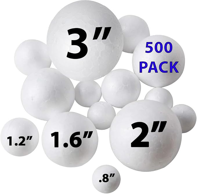 Bargain Paradise 500 Pack Ultimate Foam Balls Set – Large, Small Sizes by Bargain+Paradise