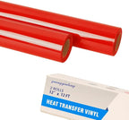 guangyintong Red Heat Transfer Vinyl HTV Rolls, 2 Rolls 12" x 12ft Red Iron on by guangyintong