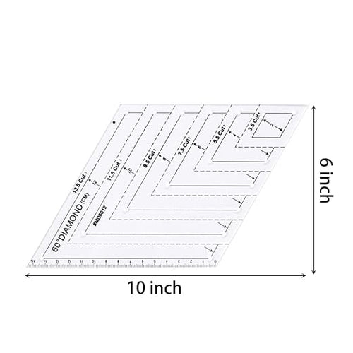 1 Pc Transparent Quilting Templates Ruler, - Image 2